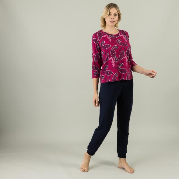 Homewear by BLUE SEVEN Damen Pyjamahose marine 46 - 105311200005 - 2 - 588px