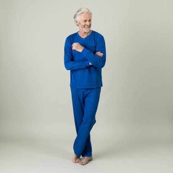 Homewear by BLUE SEVEN Herren Pyjamahose, blau - 105315400000 - 2 - 588px