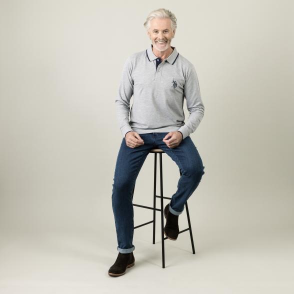 U.S. POLO ASSN. Herren Poloshirt Langarm, grau 3XL - 105330800005 - 2 - 588px