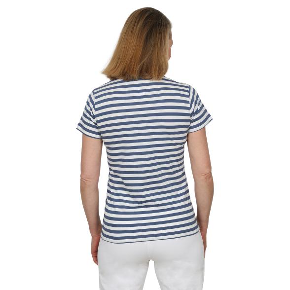 Z-ONE Damen T-Shirt gestreift marine/weiß - 105432800000 - 2 - 588px