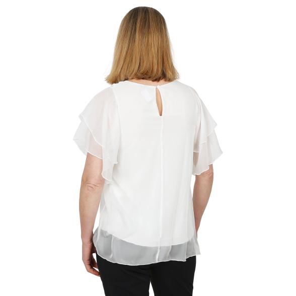 Z-ONE Damen Bluse Kurzarm, offwhite - 105437400000 - 2 - 588px