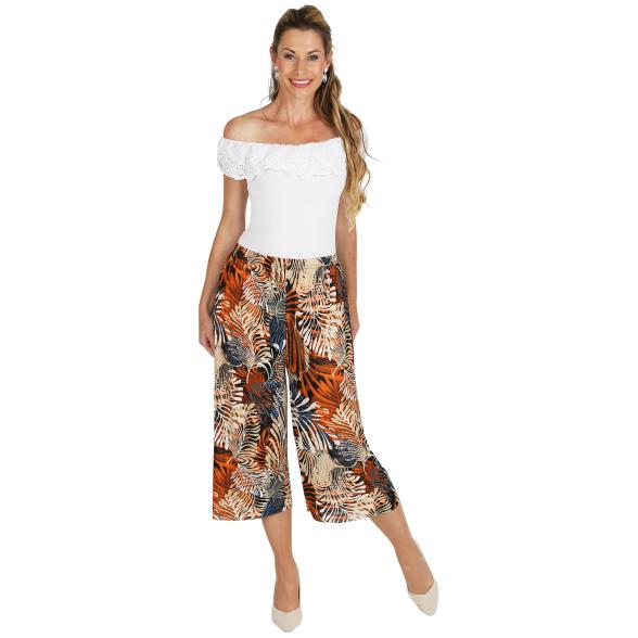Leichte Damen-Sommerhose, Bambusfasern  multicolor 4XL/5XL (52/56) - 105490600003 - 2 - 588px