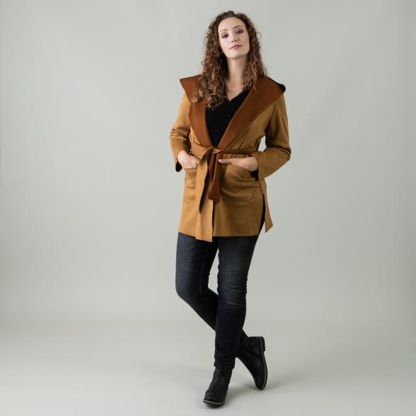 Z-ONE Damen Kurzmantel, cognac - 105534100000 - 2 - 588px