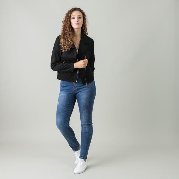 Z-ONE Damen Bikerjacke, schwarz - 105535600000 - 2 - 588px