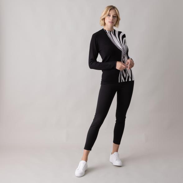 MILANO Design Pullover 'Velino' schwarz/weiß 48/50 - 105543200004 - 2 - 588px