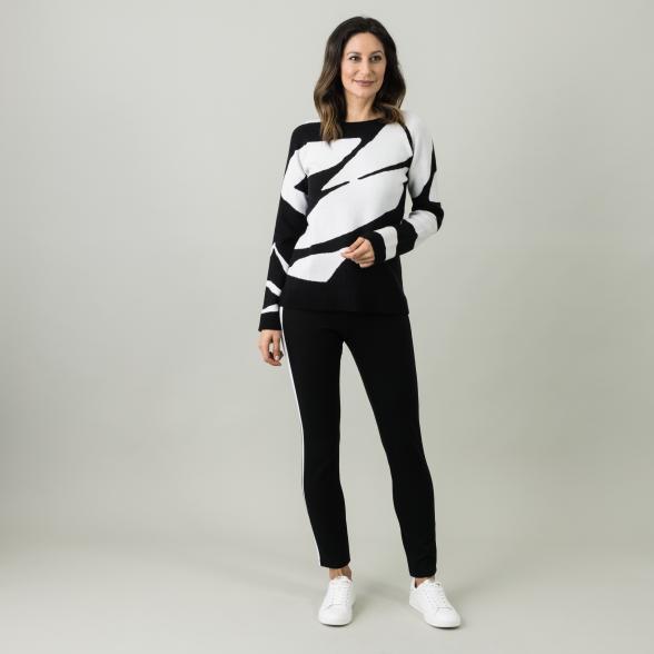 mocca by Jutta Leibfried Pullover schwarz/beige - 105701300000 - 2 - 588px