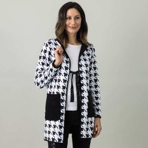 mocca by Jutta Leibfried Cardigan schwarz/weiß 40 - 105703300003 - 2 - 588px