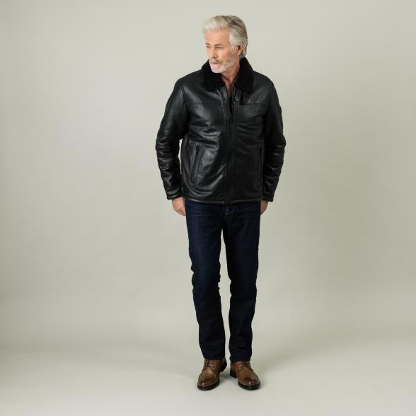 CARLO COLUCCI Herren-Lederjacke 'Dallas' schwarz - 105962800000 - 2 - 588px