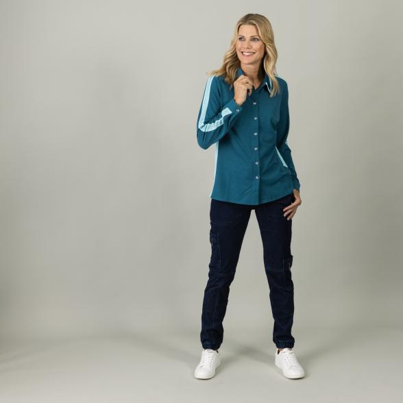 mocca by Jutta Leibfried Bluse, petrol/eisblau 40 - 106069400003 - 2 - 588px