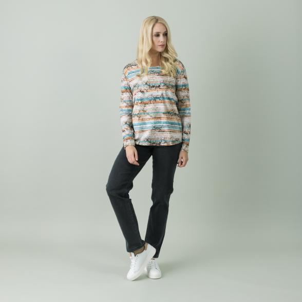 GINA LAURA Damen Langarmshirt, Paisley multicolor - 106296800000 - 2 - 588px