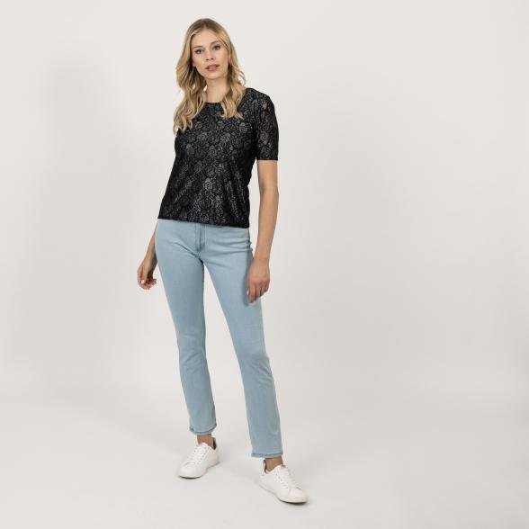 Damen-Spitzenshirt 'Melinda' schwarz/silber - 107037900000 - 2 - 588px