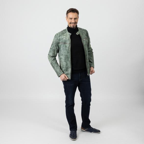 redpoint Herren-Lederjacke 'Daniel' hellgrün - 107061000000 - 2 - 588px