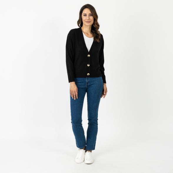 Cashmerelike by BLUE SEVEN Strickjacke schwarz - 107313700000 - 2 - 588px