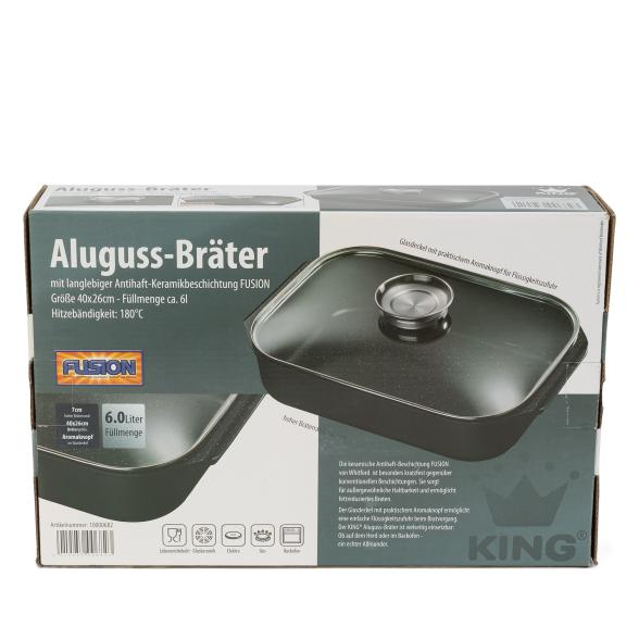 KING® Bräter Aluguss schwarz ca. 40 x 26 cm - 108654900000 - 2 - 588px
