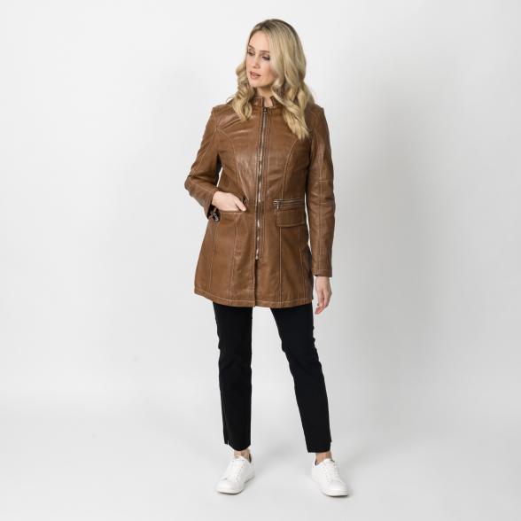 BLUE MONKEY Damen-Lederjacke 'Desy' cognac - 108688700000 - 2 - 588px