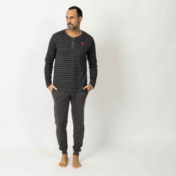 U.S. POLO ASSN. Herren-Pyjama Set taupe/schwarz - 108694200000 - 2 - 588px