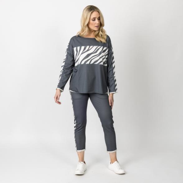 MM München Damen-Sweatshirt Zebra anthrazit/weiß - 108739000000 - 2 - 588px