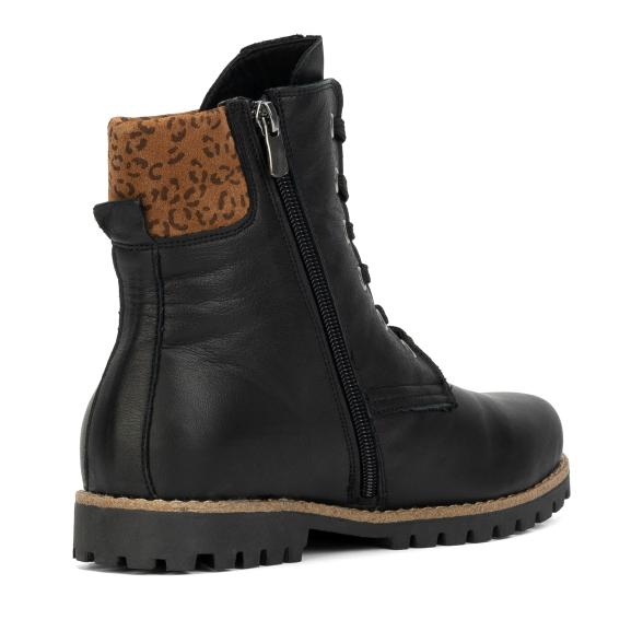 Andrea Conti Damen Lederstiefelette schwarz/leo - 109636200000 - 2 - 588px