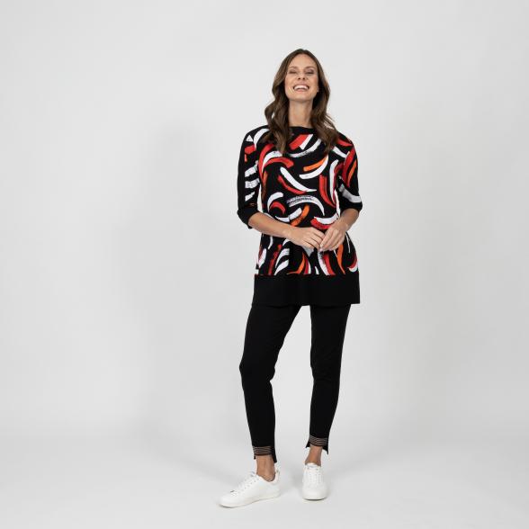 VANESSA STYLE Damen-Shirt schwarz/weiß/rot - 109808000000 - 2 - 588px