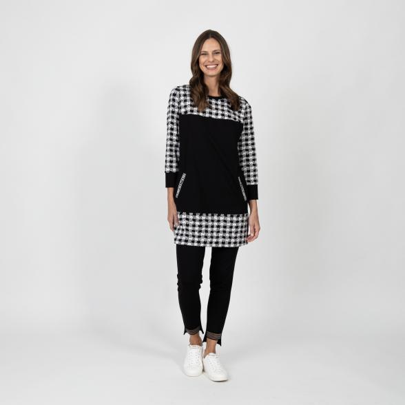 VANESSA STYLE Damen-Longshirt schwarz/weiß - 109808600000 - 2 - 588px