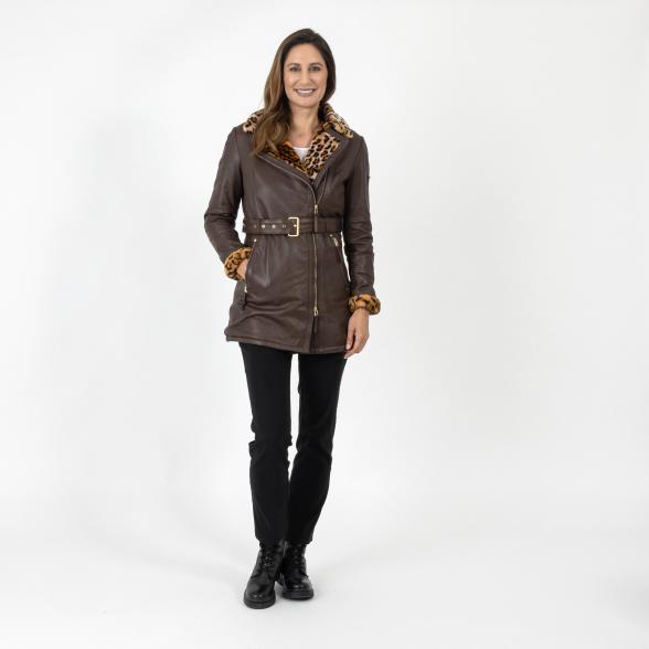 OTTO KERN Damen-Lederjacke 'Laura' braun/Leopard - 109819000000 - 2 - 588px