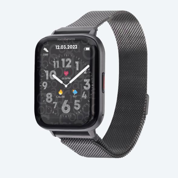 Smartwatch schwarz Metallarmband Rocco Barocco - 110991700000 - 2 - 588px