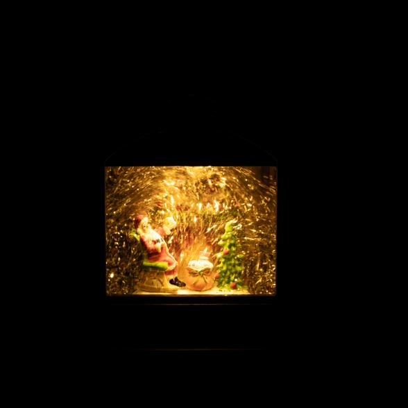 LED Kamin mit Weihnachtsmann 26cm - 111541900000 - 2 - 588px