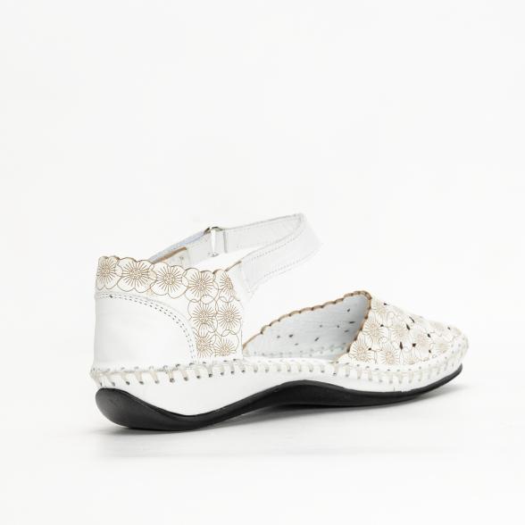 Andrea Conti Damen Lederballerina weiß 37 - 112026800002 - 2 - 588px