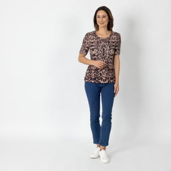 Jeannie Damen-Plissee-Shirt multicolor - 112338700000 - 2 - 588px