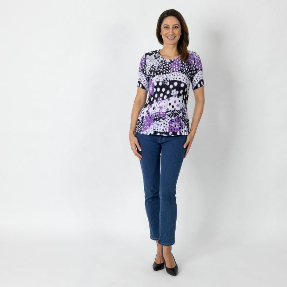 Jeannie Damen-Plissee-Shirt multicolor - 112340100000 - 2 - 588px