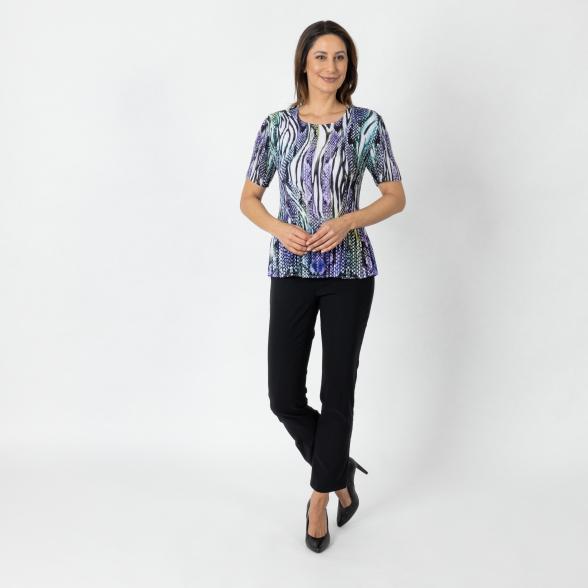 Jeannie Damen-Plissee-Shirt multicolor - 112341900000 - 2 - 588px