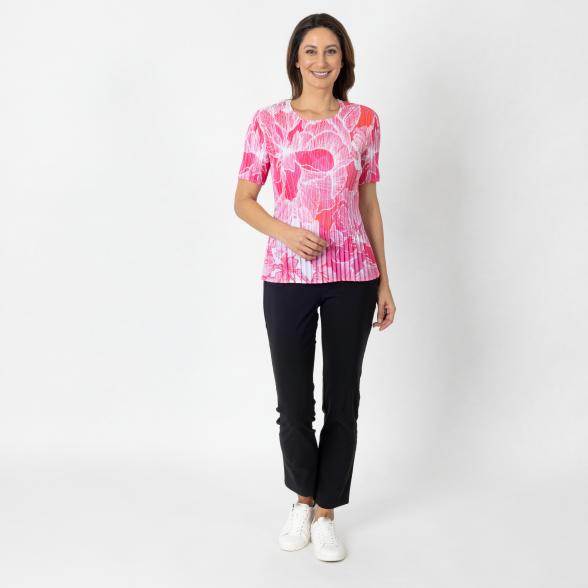 Jeannie Damen-Plissee-Shirt pink/weiß/orange - 112342000000 - 2 - 588px