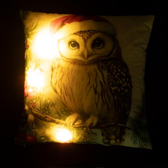 LED Kissen Weihnachtseule 40x40cm - 112754000000 - 2 - 588px