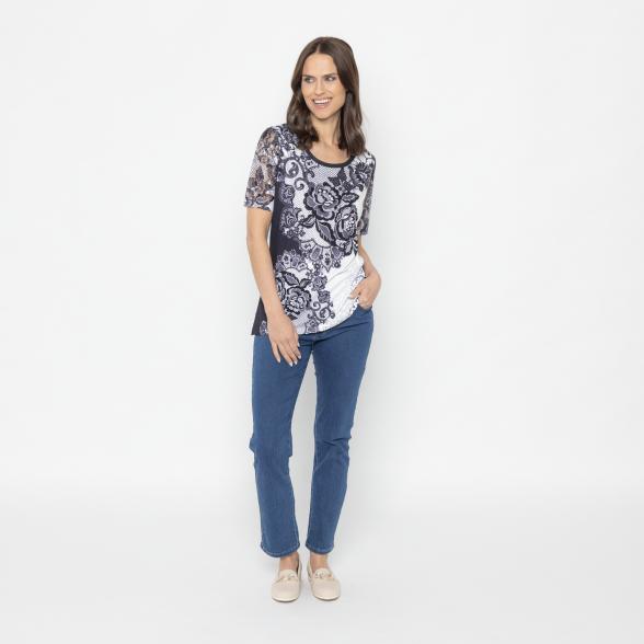 BRILLIANTSHIRTS Damen-Shirt schwarz/weiß 36/38 - 112832700001 - 2 - 588px