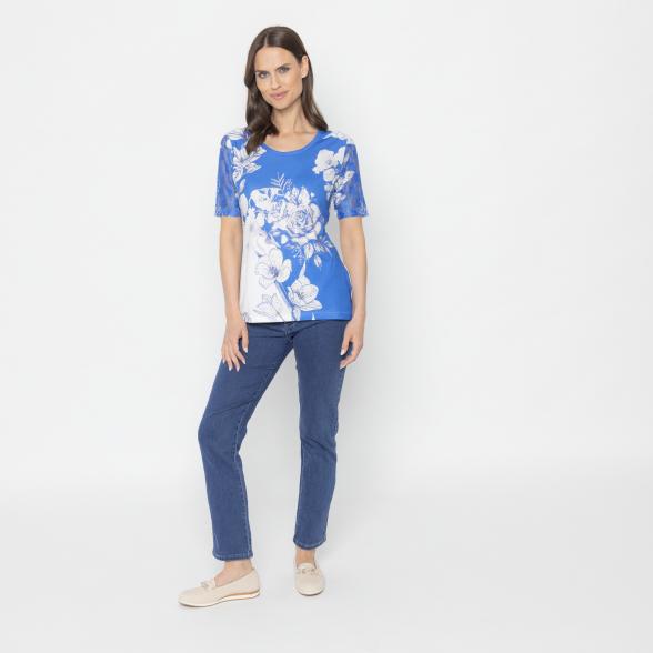 BRILLIANTSHIRTS Damen-Shirt blau/weiß 36/38 - 112833500001 - 2 - 588px