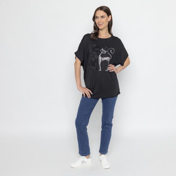 FASHION NEWS Damen-Shirt schwarz M/L - 112842300001 - 2 - 588px