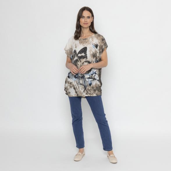 FASHION NEWS Damen-Shirt beige/ multicolor M/L - 112843700001 - 2 - 588px