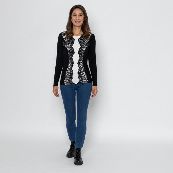 MILANO Design Pullover schwarz/ weiß 36/38 - 112879900001 - 2 - 588px