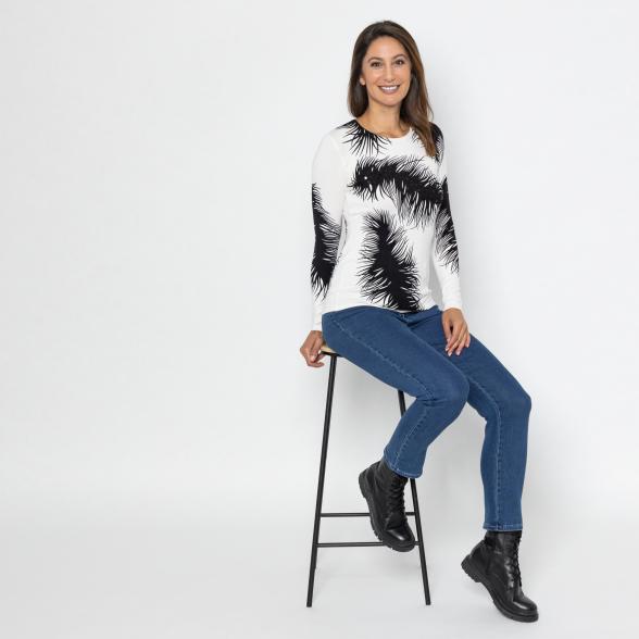 MILANO Design Pullover weiß/ schwarz 40/42 - 112880500002 - 2 - 588px