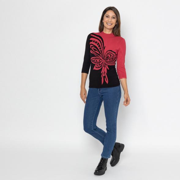 MILANO Design Pullover schwarz/rot 48/50 - 112880900004 - 2 - 588px