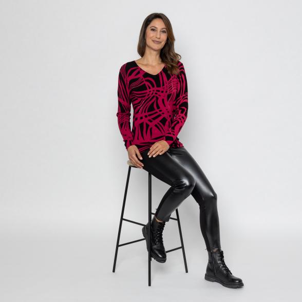 MILANO Design Pullover rot/schwarz 36/38 - 112881800001 - 2 - 588px