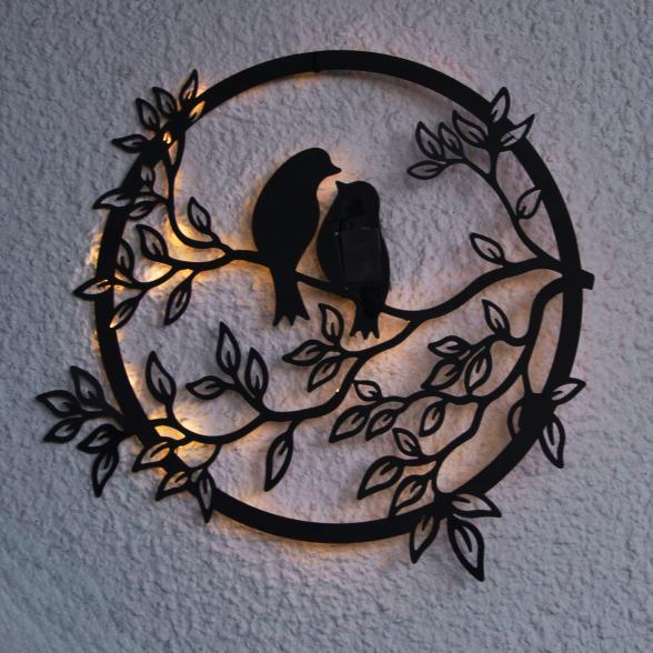 LED-Solar-Wanddekoration Liebesvögel 38cm - 112884800000 - 2 - 588px