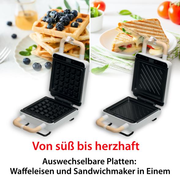 ADE Waffeleisen+Sandwichmaker 2in1 - 112907200000 - 2 - 588px