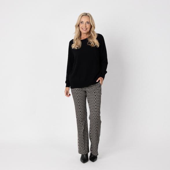 100% KASCHMIR Pullover, Rundhals, schwarz - 112957600000 - 2 - 588px