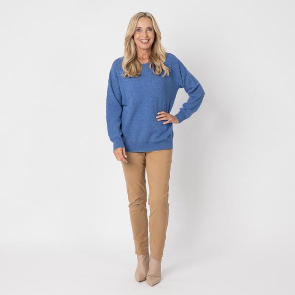 100% KASCHMIR Pullover, Rundhals, blau 34/36 - 112958400001 - 2 - 588px