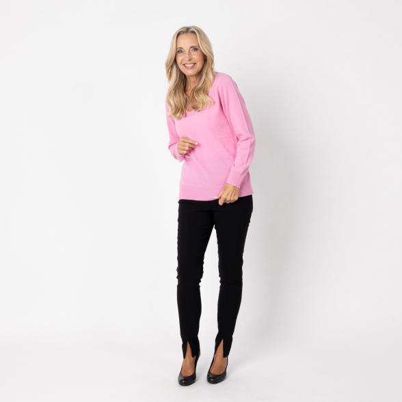 100% KASCHMIR Pullover, V-Ausschnitt, rosa 34/36 - 112959200001 - 2 - 588px