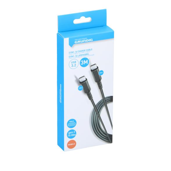 Grundig USB-C Kabel 3m - 112986500000 - 2 - 588px