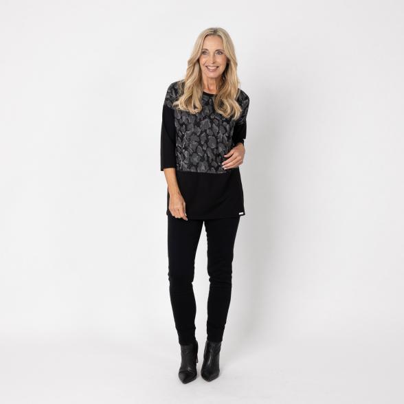 VANESSA STYLE Damen-Shirt schwarz/ grau 48/50 (4) - 113116700004 - 2 - 588px