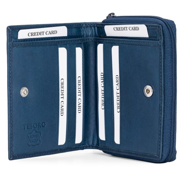 TESORO Lederbörse Hibiskus dunkelblau - 113131500000 - 2 - 588px