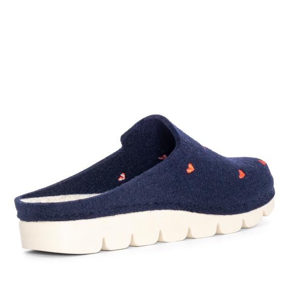 Dr. Feet Damenhausschuhe navy mit Herzen 36 - 113191700001 - 2 - 588px